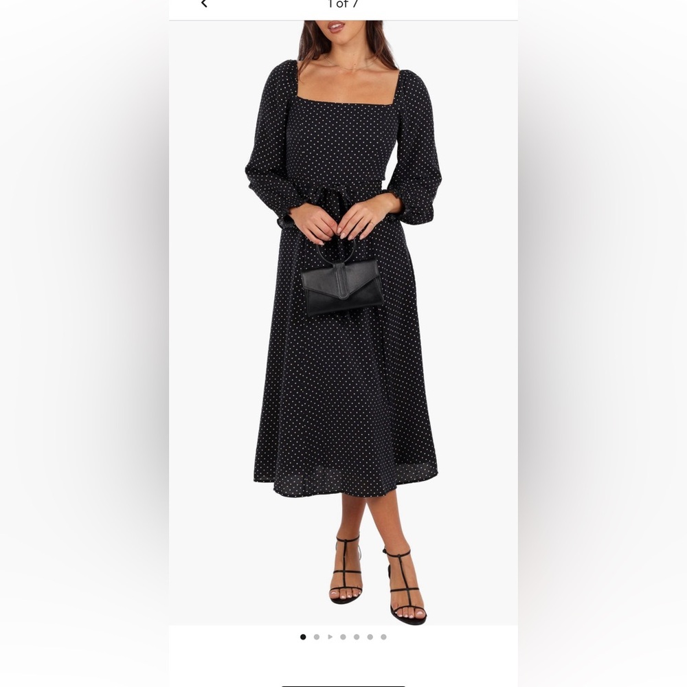 Petal & Pup Black Polka Dot Long Sleeve Dress